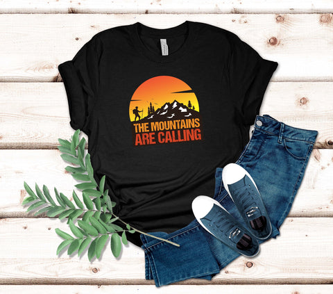 Image of The Mountains Are Calling T-Shirt | Camping Gift