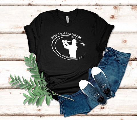 Image of Keep Calm and Golf on T-Shirt