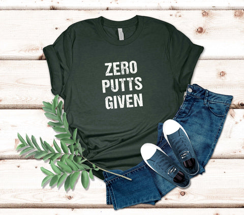 Image of Zero Putts Given T-Shirt | Perfect Gift for Golf Lovers