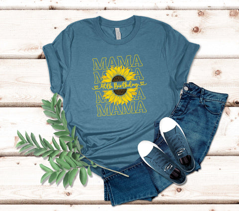 Image of Mama 40th Birthday T-Shirt - 1983 Mother Gift for 40 Years Old Mom
