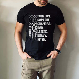 Pontoon Grandpa & Dad T-Shirt Pontoon Captain Shirt