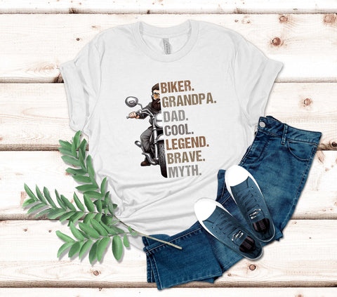 Image of Funny Biker Shirt for Grandpa - Cool Fathers Day or Birthday Gift