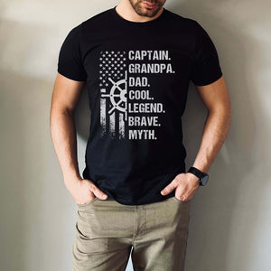 Pontoon Captain T-Shirt - Boating Gift for Grandpa and Dad
