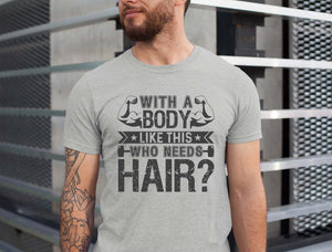 Bald Men Tshirt - Funny Fitness Gift for Fathers Day