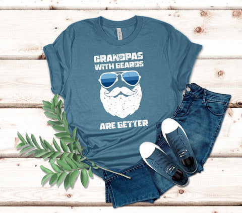 Image of Funny Bearded Grandpa Shirt - Fathers Day Gift for Pops