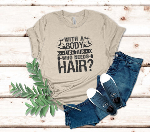Image of Bald Men Tshirt - Funny Fitness Gift for Fathers Day