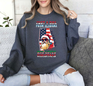 Christmas Sweatshirt - Funny Alabama Santa Claus Pullover