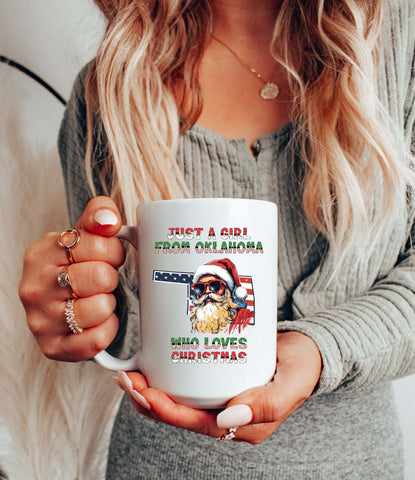 Image of Santa Claus Mug - Oklahoma Christmas Theme