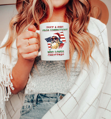 Image of Xmas Mug - Connecticut Santa Claus Holiday Coffee Mug