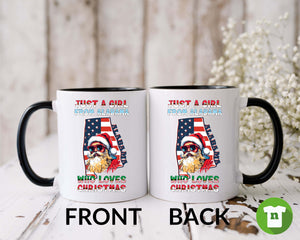Alabama Xmas Mug - Festive Santa Claus Coffee Mug for Holiday Season