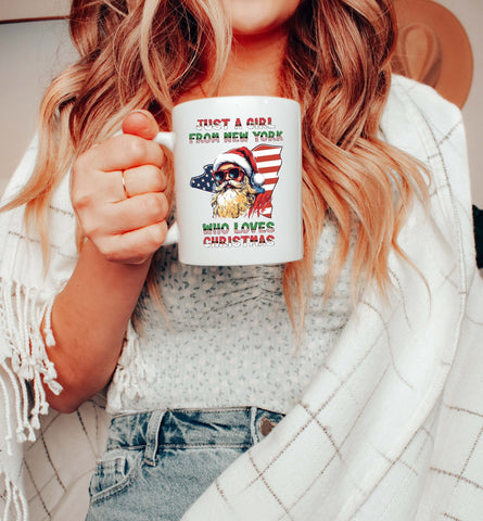 Image of Santa Claus Xmas Mug | New York Christmas Mug