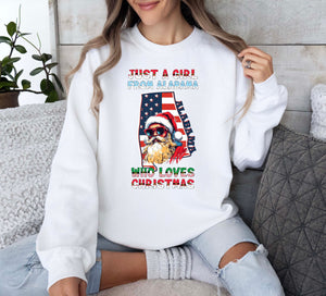 Christmas Sweatshirt - Funny Alabama Santa Claus Pullover