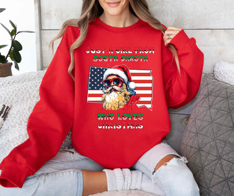 Image of Sweatshirt for Christmas South Dakota Xmas Pullovers