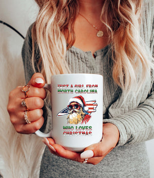 Holiday Santa Claus Christmas Mug - North Carolina Theme